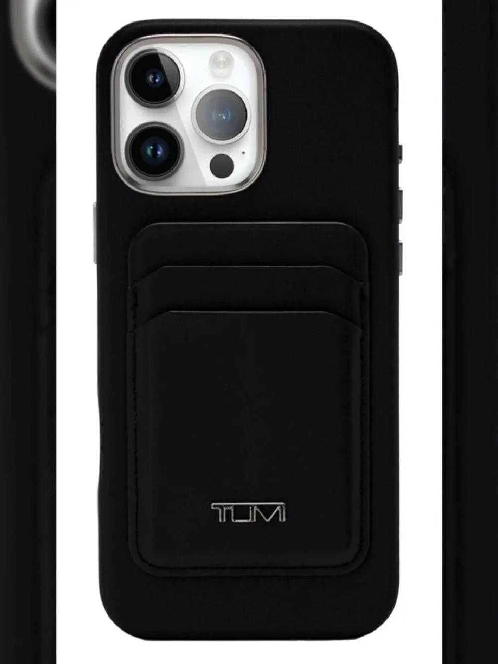 2026 TUMI SLIM LEATHER MAGNETIC CARD HOLDER CASE FOR CELL PHONE METAL LOGO
